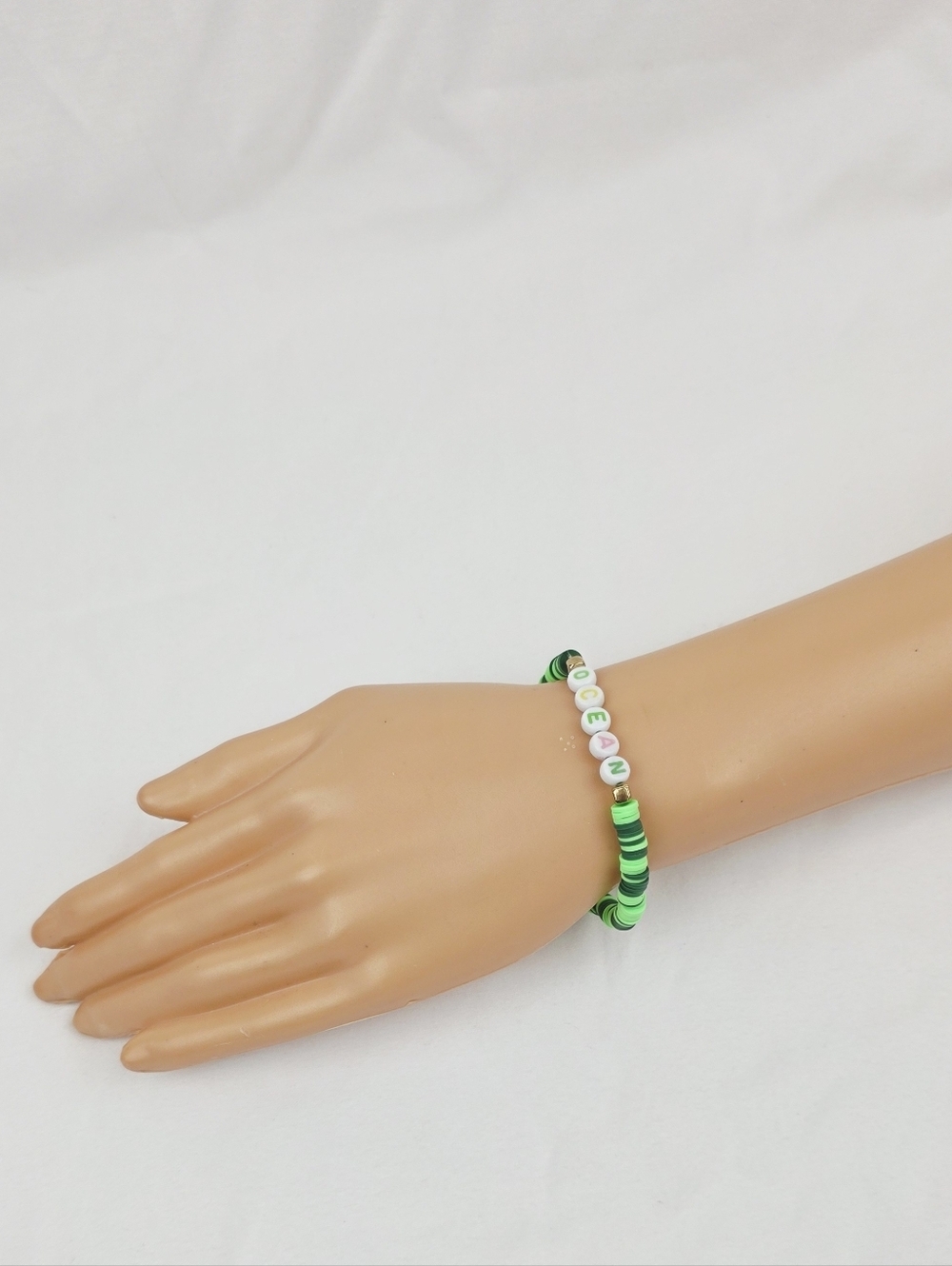 Handmade Clay Bead Ocean Bracelet